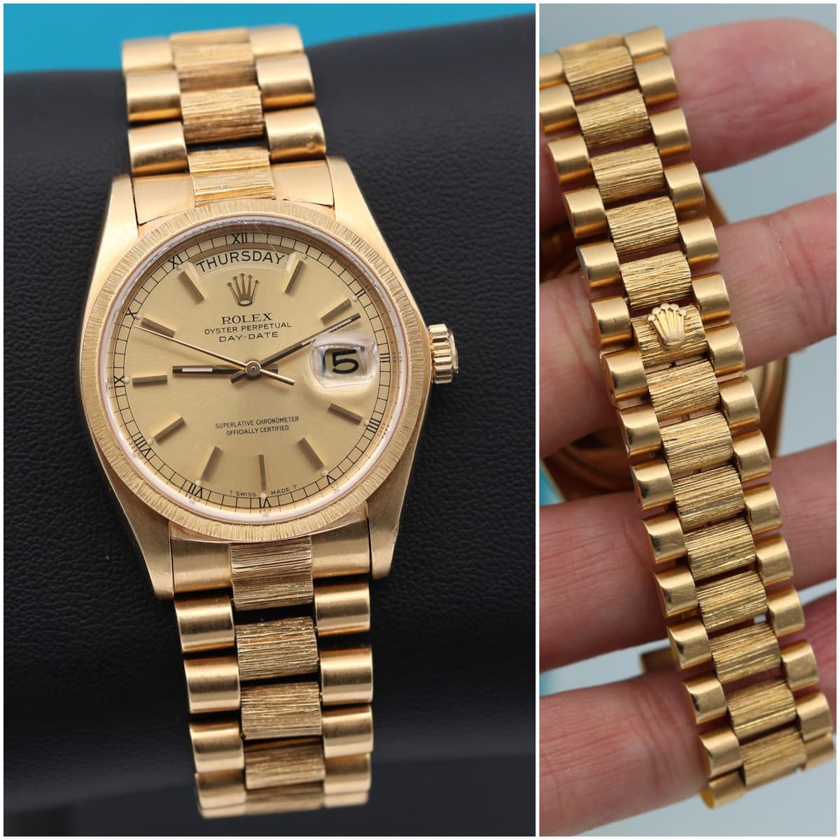 [WTS] Rolex President. Day Date. 18K Solid Gold. Bark finish. 18078.