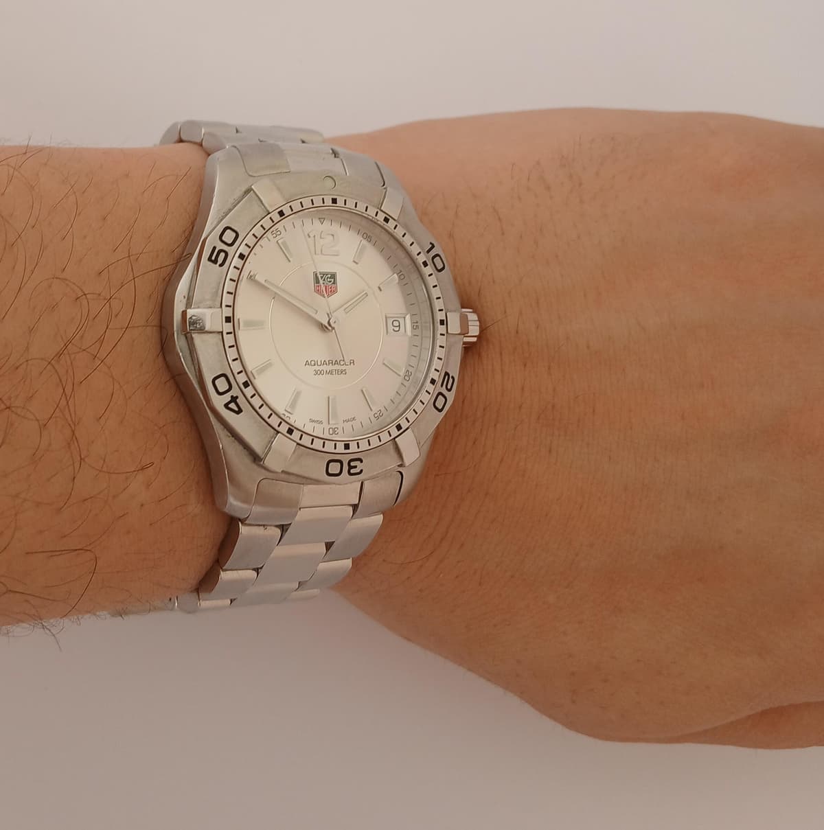 [WTS] Excellent TAG Heuer Aquaracer 300M Silver Dial WAF1112 Men's Watch In Original Box $450