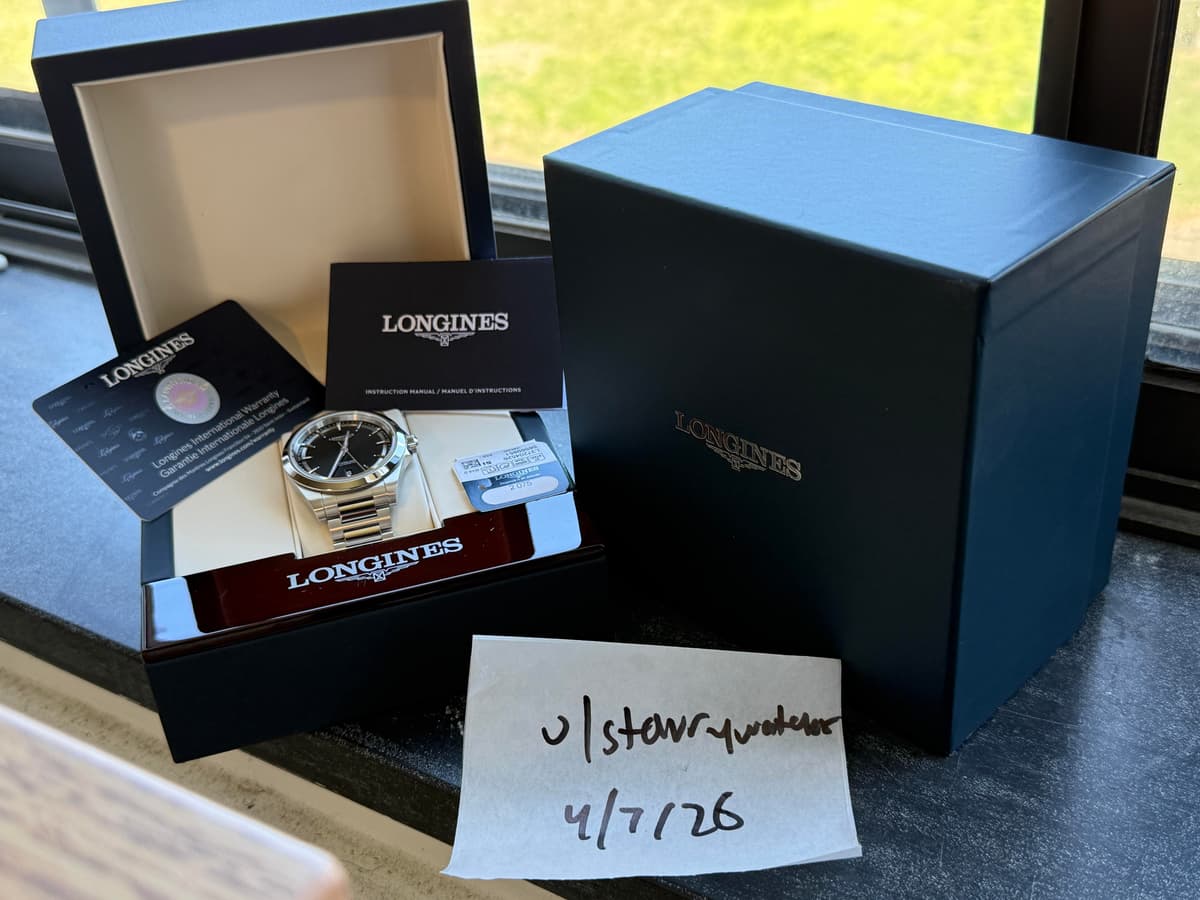 [WTS] Longines Conquest 38mm Automatic Sunray Black Men's Watch L3.720.4.52.6 - $1350 SHIPPED