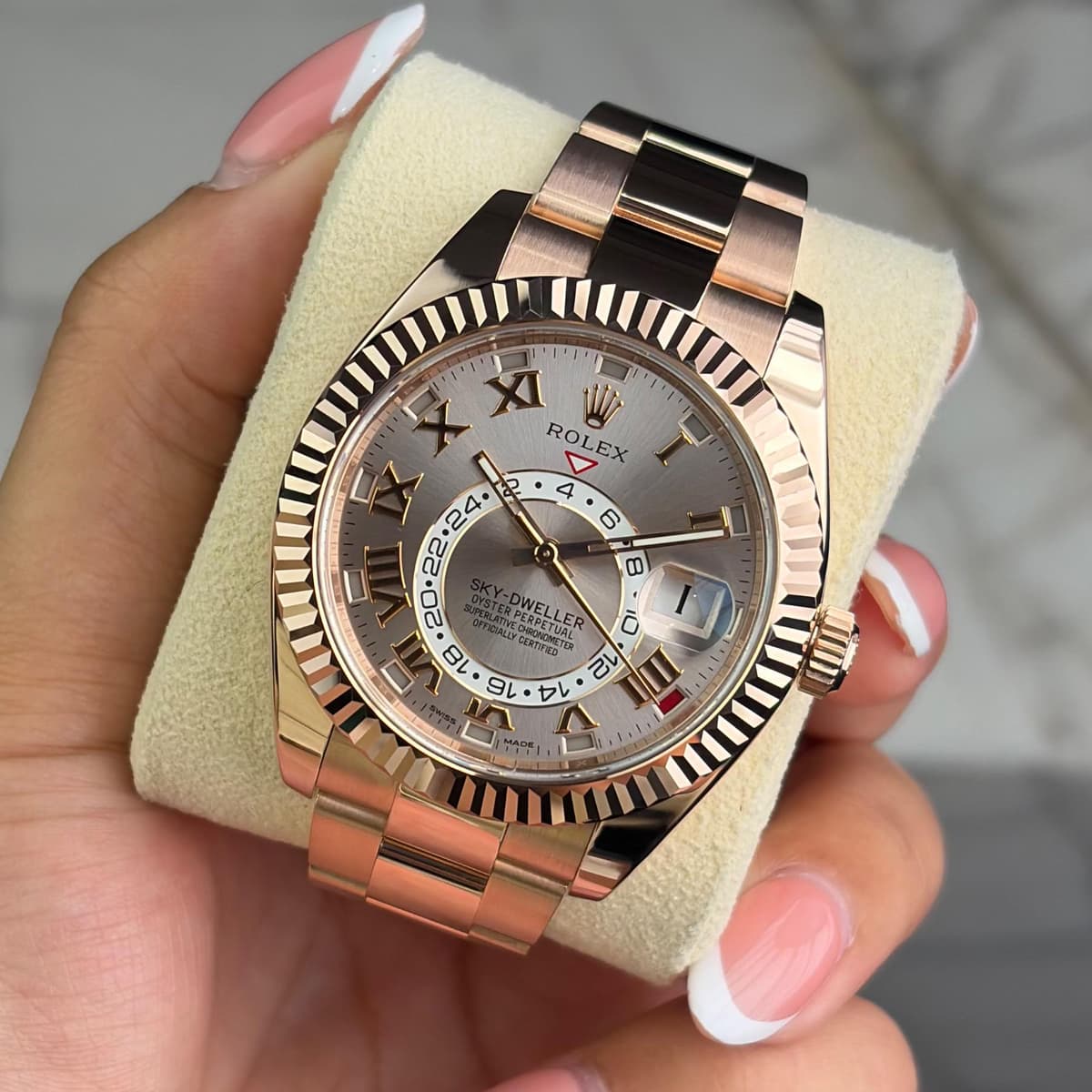 [WTS] 2019 Rolex Sky-Dweller, Everose Gold 326935 — Like New Condition, Box & Papers