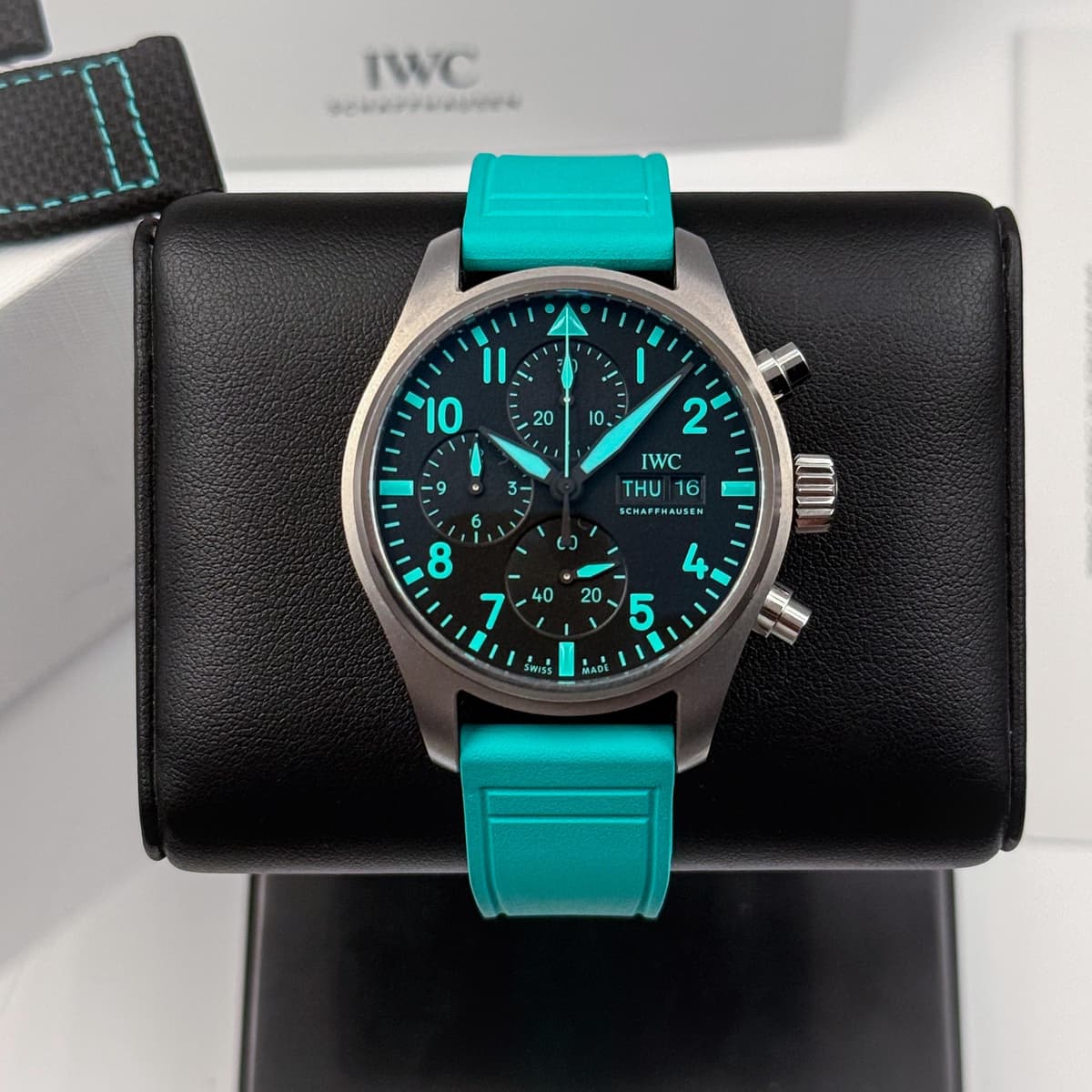 [WTS] IWC Chronograph 41 Mercedes-AMG PETRONAS Formula One 41mm IW388108 Two Straps Full Set