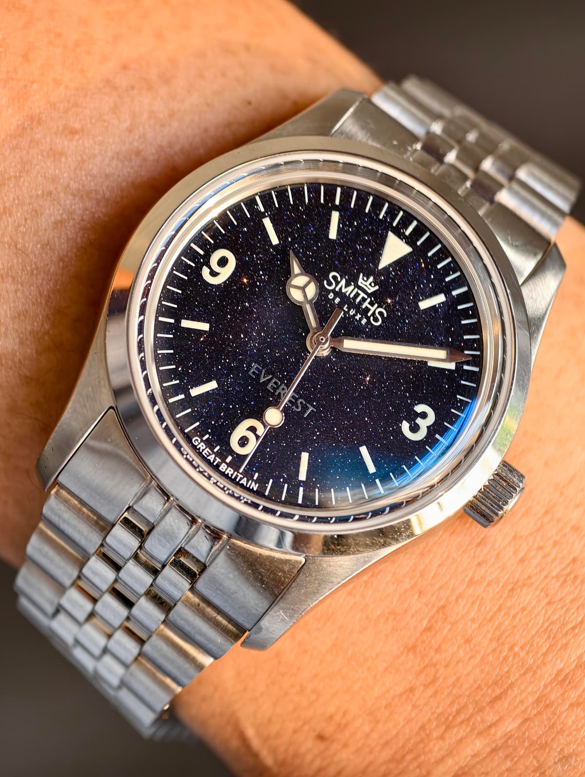 [WTS] Smiths Everest PRS-25 De Luxe — Aventurine Dial, Silver Jubilee, Limited 500 pcs, Full Set — $1350 Shipped (Tariff Covered)