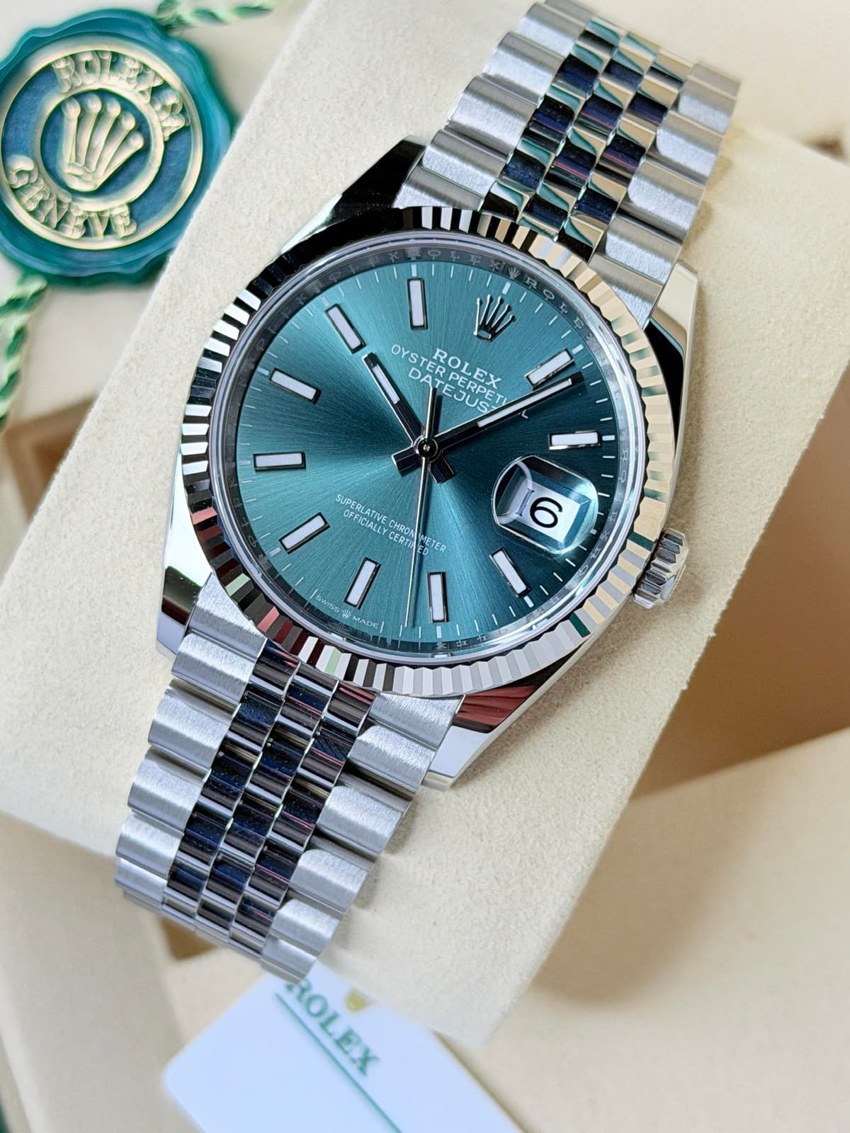 [WTS] Brand New Rolex Datejust 36 w/ Mint Green Dial, Fluted + Jubilee Ref. 126234