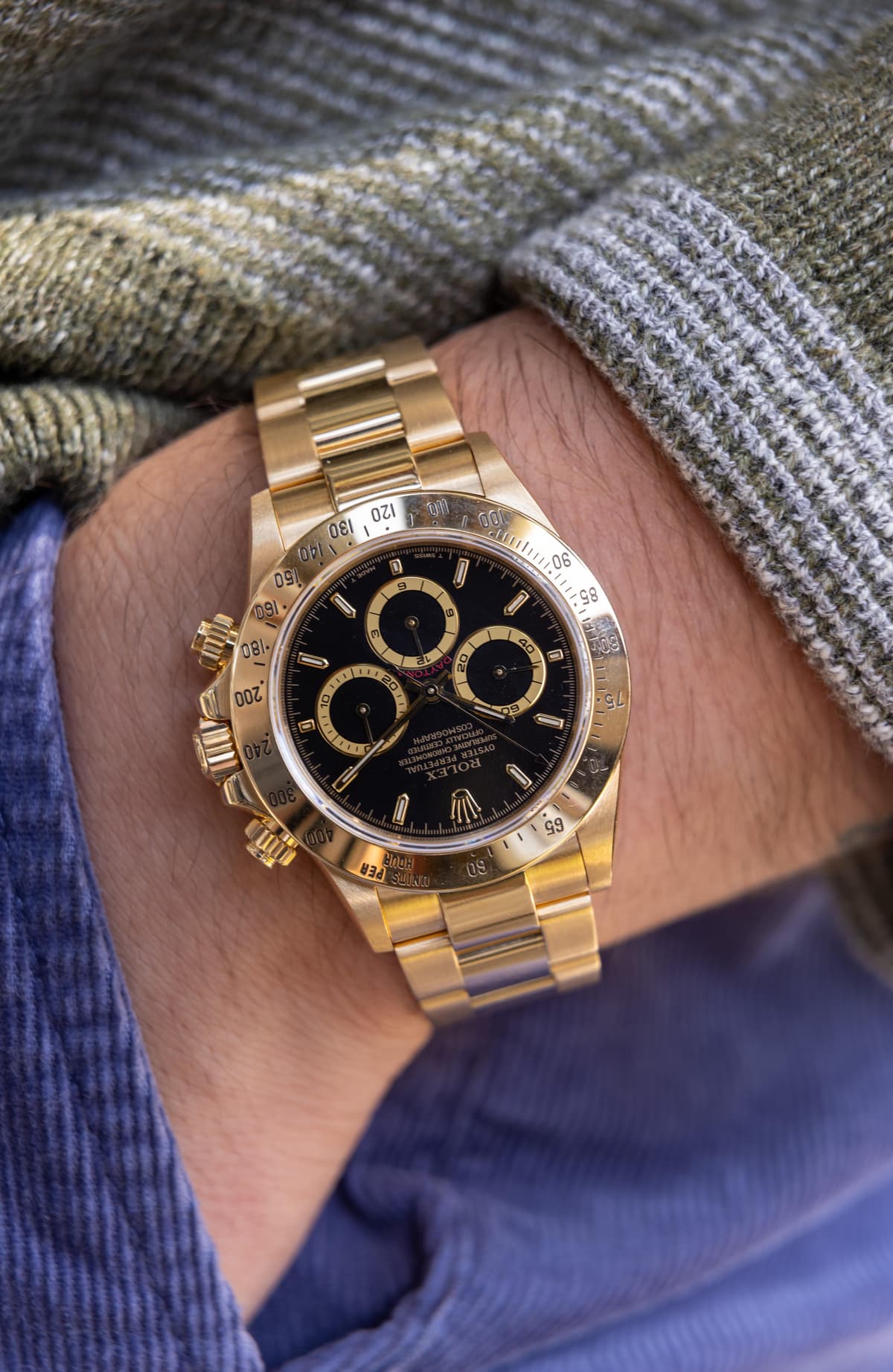 [WTS] 1995 Rolex Zenith Daytona Ref. 16528 | 18K Yellow Gold | Black Dial | Rolex CPO Guarantee Card