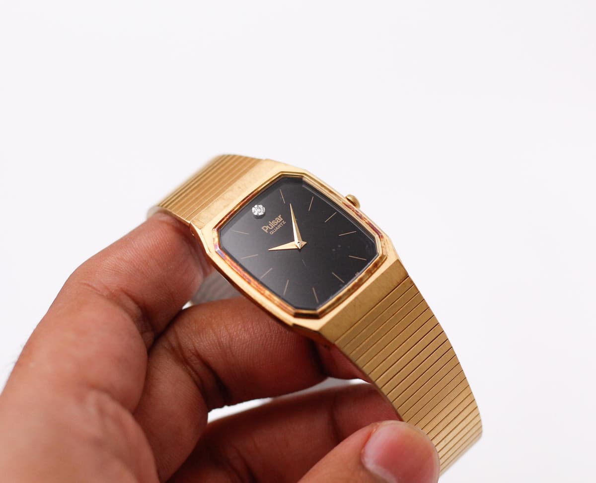 [WTS] 1985 Pulsar Quartz Inky Black Dial Men's Wrist-Watch $109