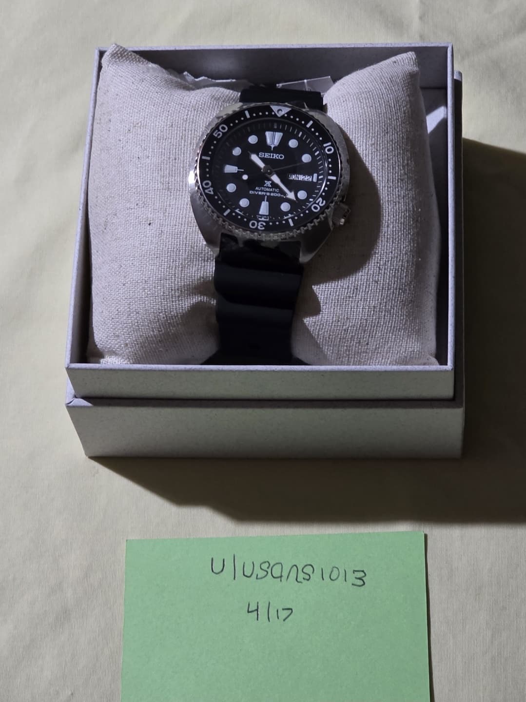 [WTS] Brand new SRPE93K1 Seiko Turtle, $350
