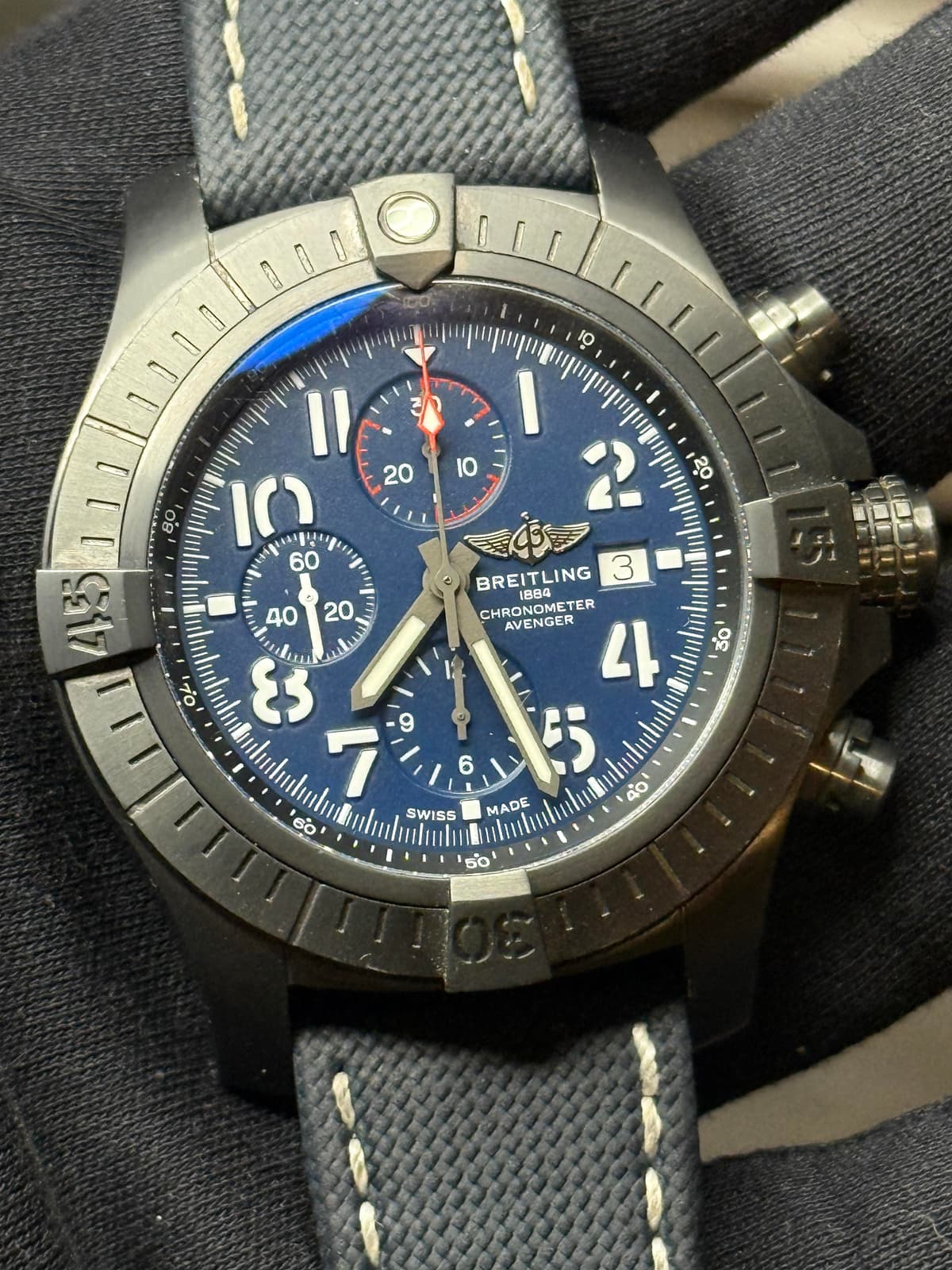 [WTS] Breitling Super Avenger Chronograph 48 "Night Mission" Titanium V13375 - Box & Papers - Excellent