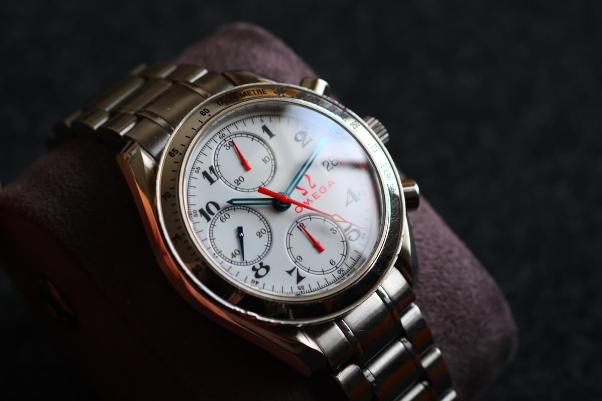 [WTS] Omega Speedmaster 3513.20 Chrnograph Olympic Special Edition Blue Red Hands |Good conditon| Serviced| Full Box Paper Tag| 2300$
