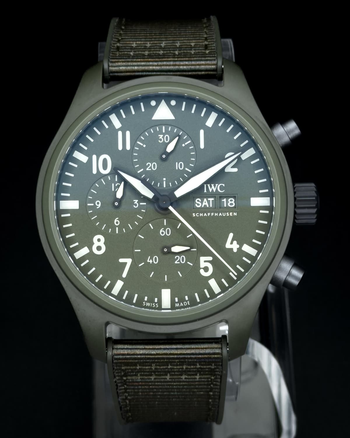 [WTS] 2023 IWC Pilot Chronograph TOP GUN Woodland Green Ceramic 44.5mm IW389106 Full Set Excellent