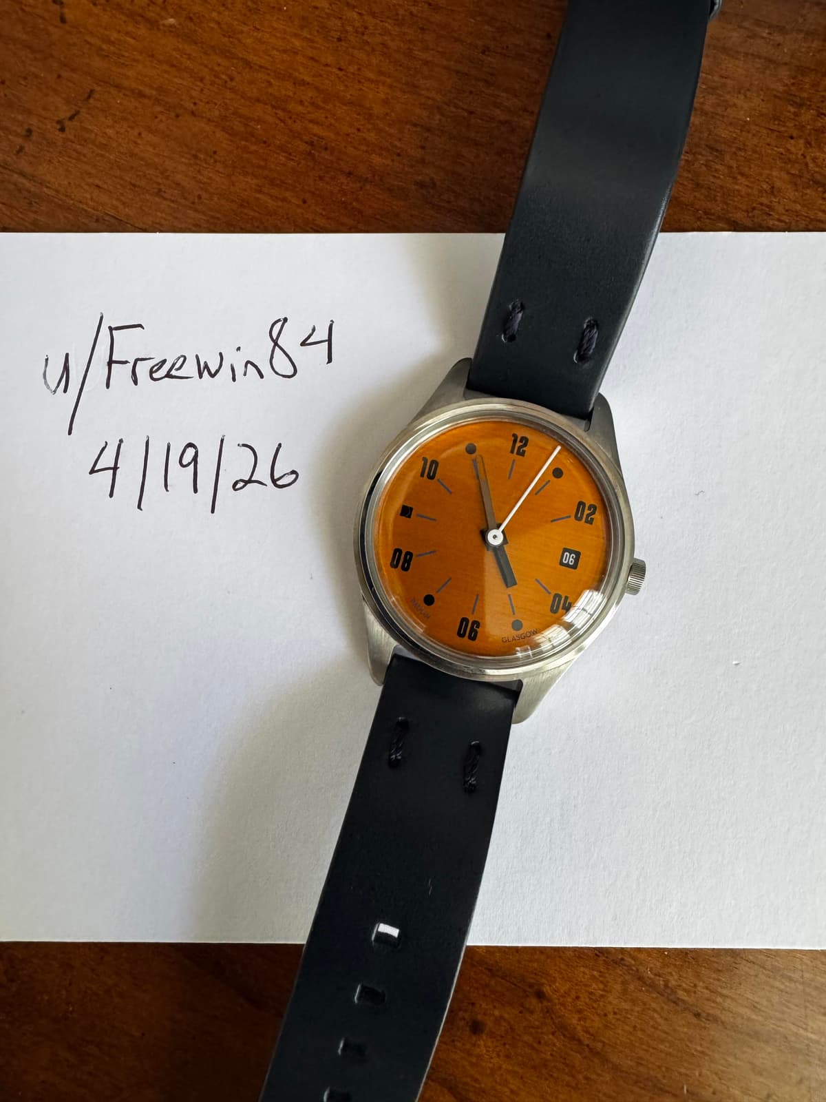 [WTS] Paulin Neo B | Anodized Orange Dial | anOrdain Sister Brand | $525