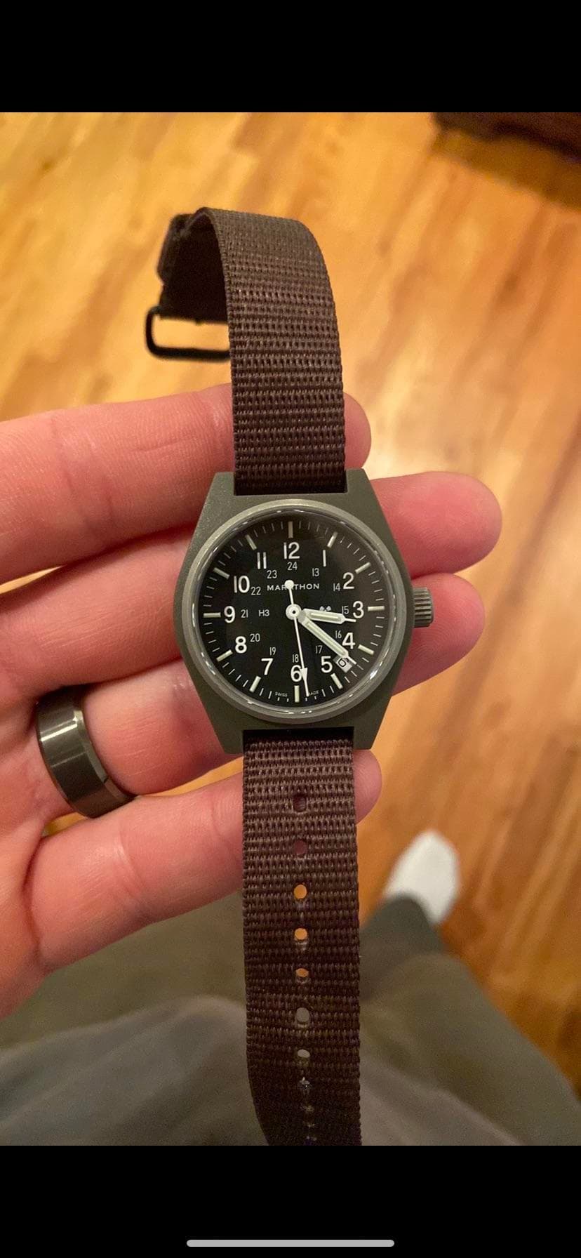 [WTS] General Purpose Quartz (GPQ) with Date and Tritium by Marathon - Sage Green $240 shipped
