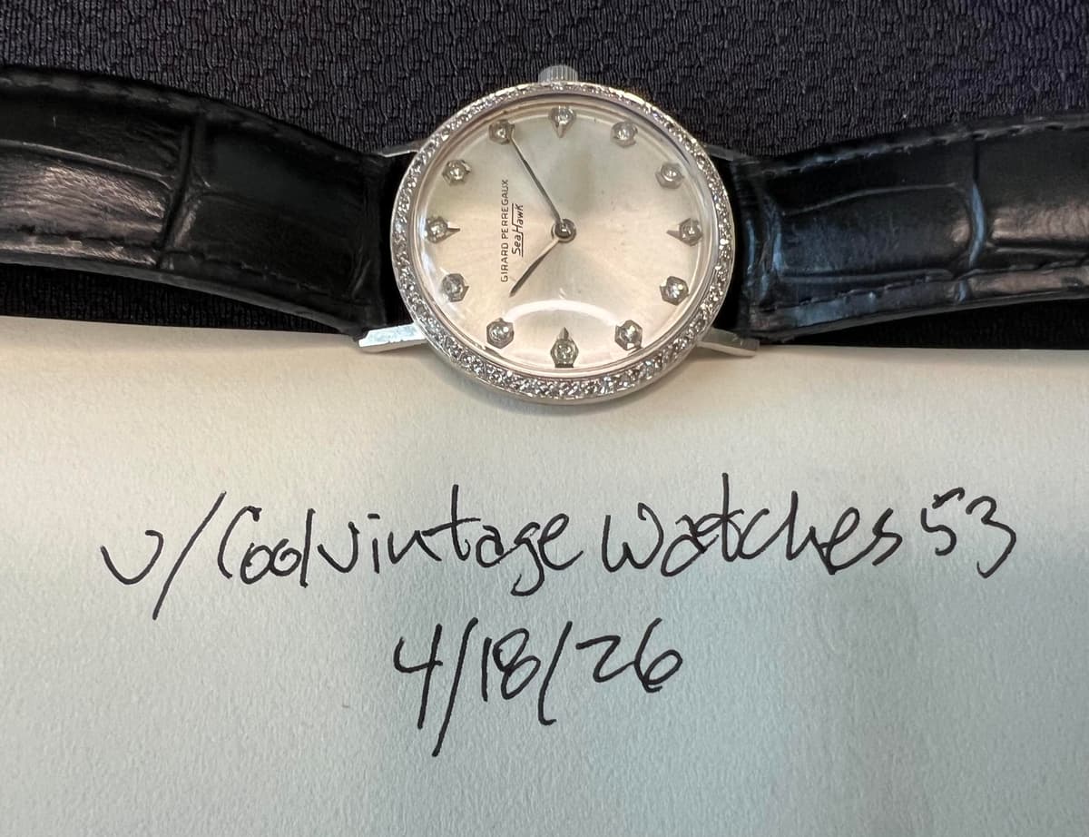 [WTT] Rare 1950s Diamond Dial & 14k Gold Girard-Perregaux Dress Watch $2999