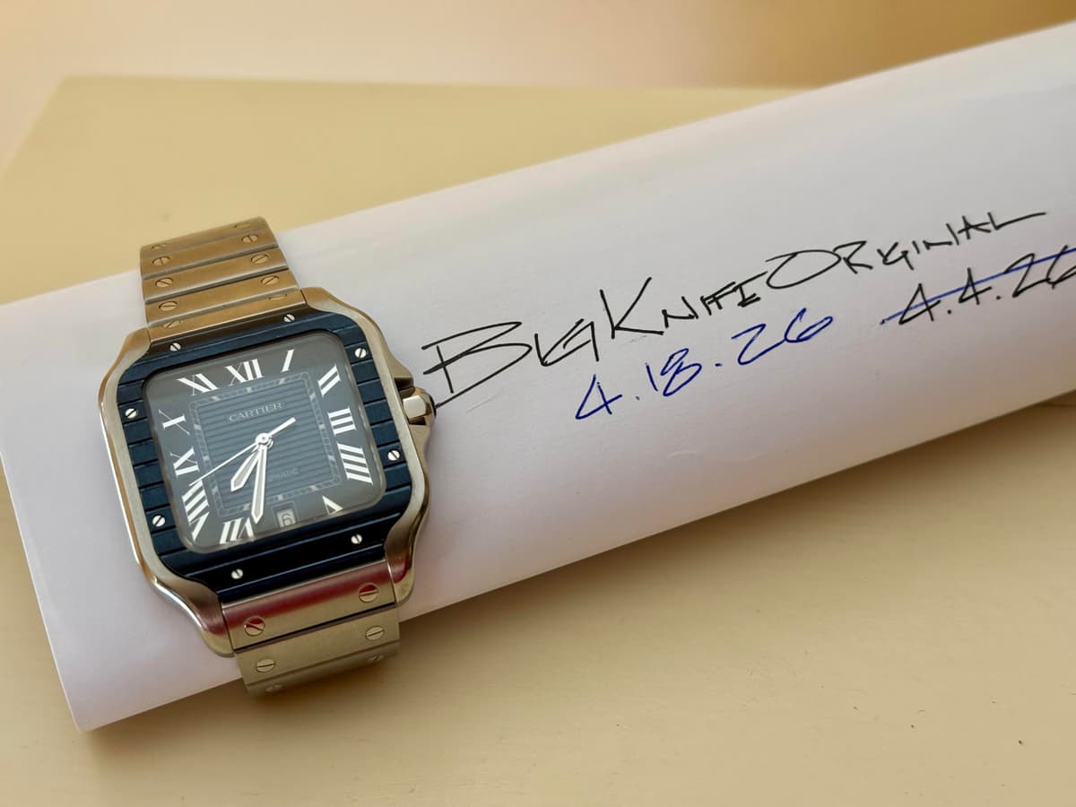 [WTS] Cartier Santos Large WSSA0048 Blue w/ Blue Bezel - $6500 firm plus shipping.