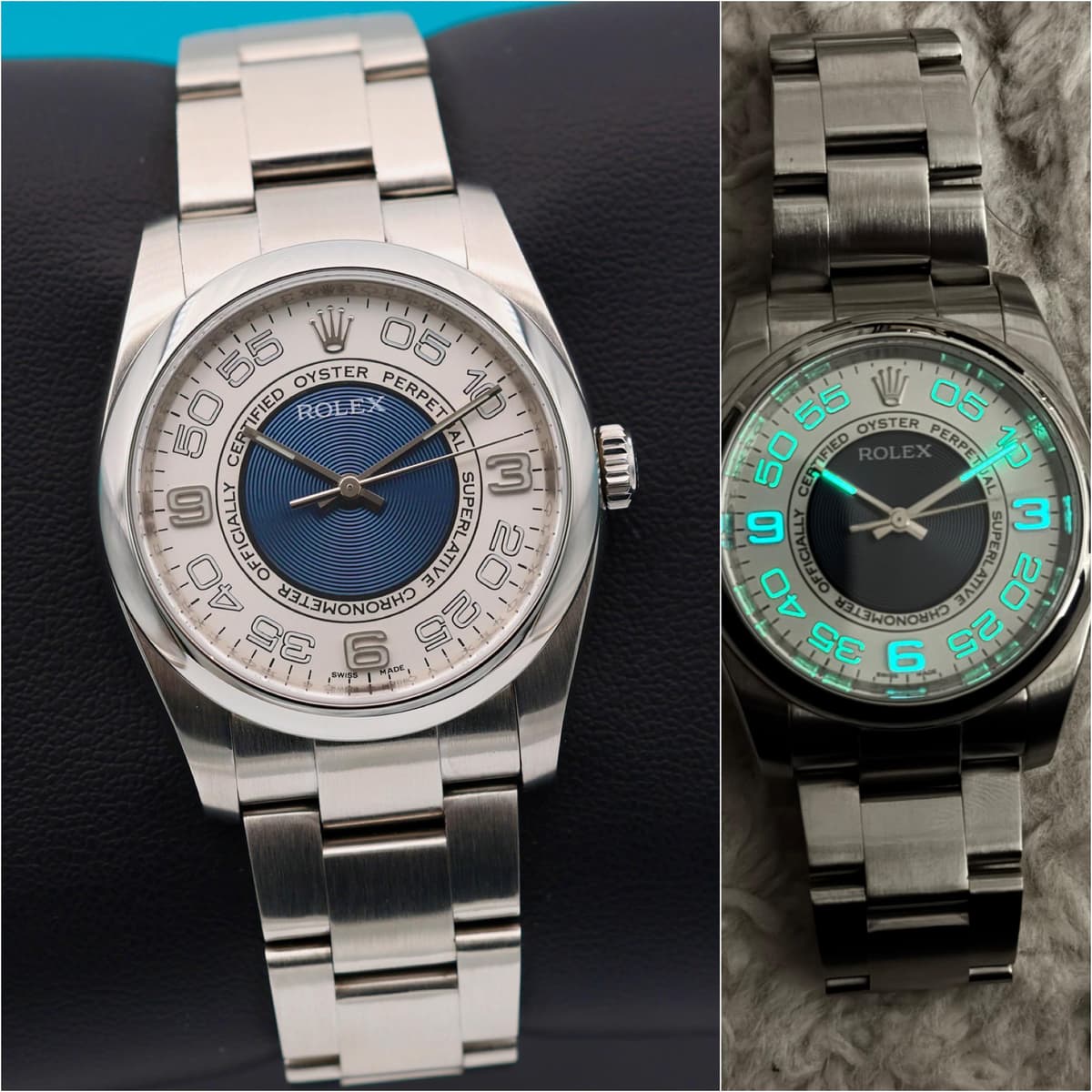 [WTS] Rolex Oyster Perpetual 36mm Stainless Steel Blue Concentric Dial 116000🔥 Rare Full Lume Blue Vinyl Dial 🎶