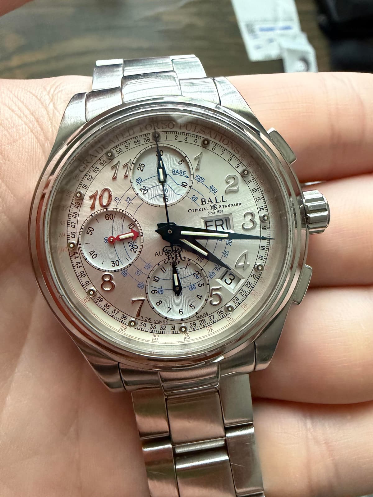 [WTS] Ball Trainmaster Pulse Meter Chronograph CM1010D w/ new extra links