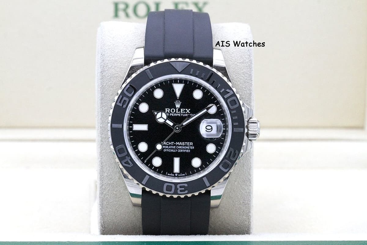 FSOT: Rolex Yachtmaster 226659 White Gold OysterFlex Strap 42 MM Box & Papers