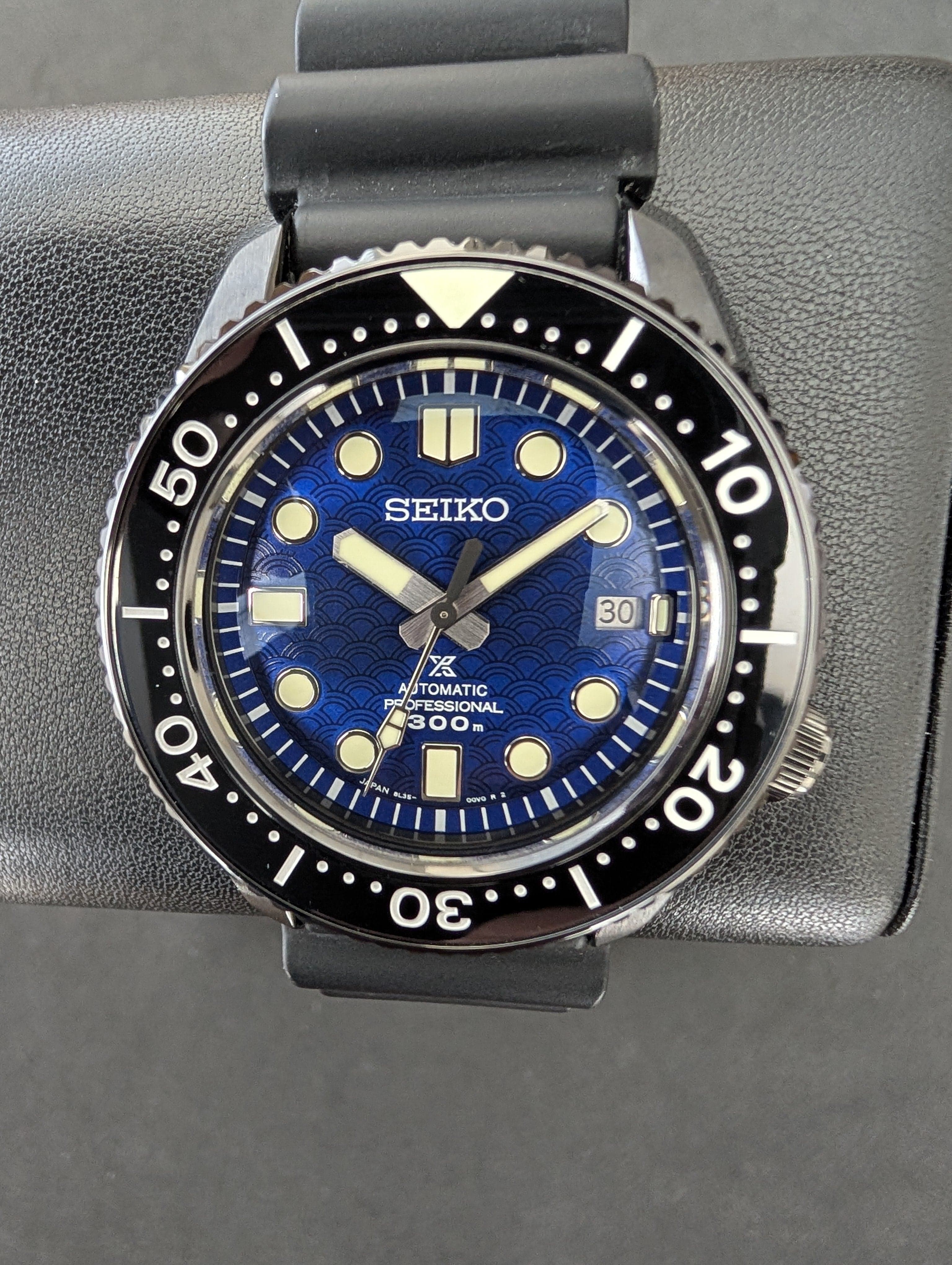 Seiko Men's Prospex Seigaiha SLA053 8L35 Limited Edition + Crafter Blue Strap