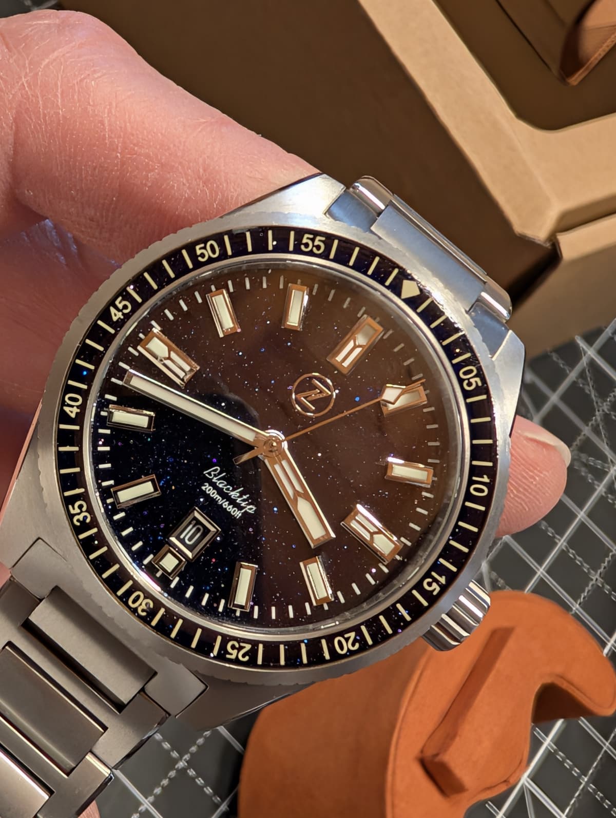 FS: Zelos Blacktip Titanium – Aventurine Dial – Feb 2024 – LNIB – Full Kit – #051