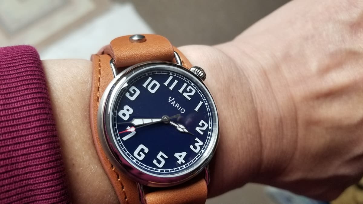 FS: Vario 1918 Pilot 40mm - Handwind blue dial