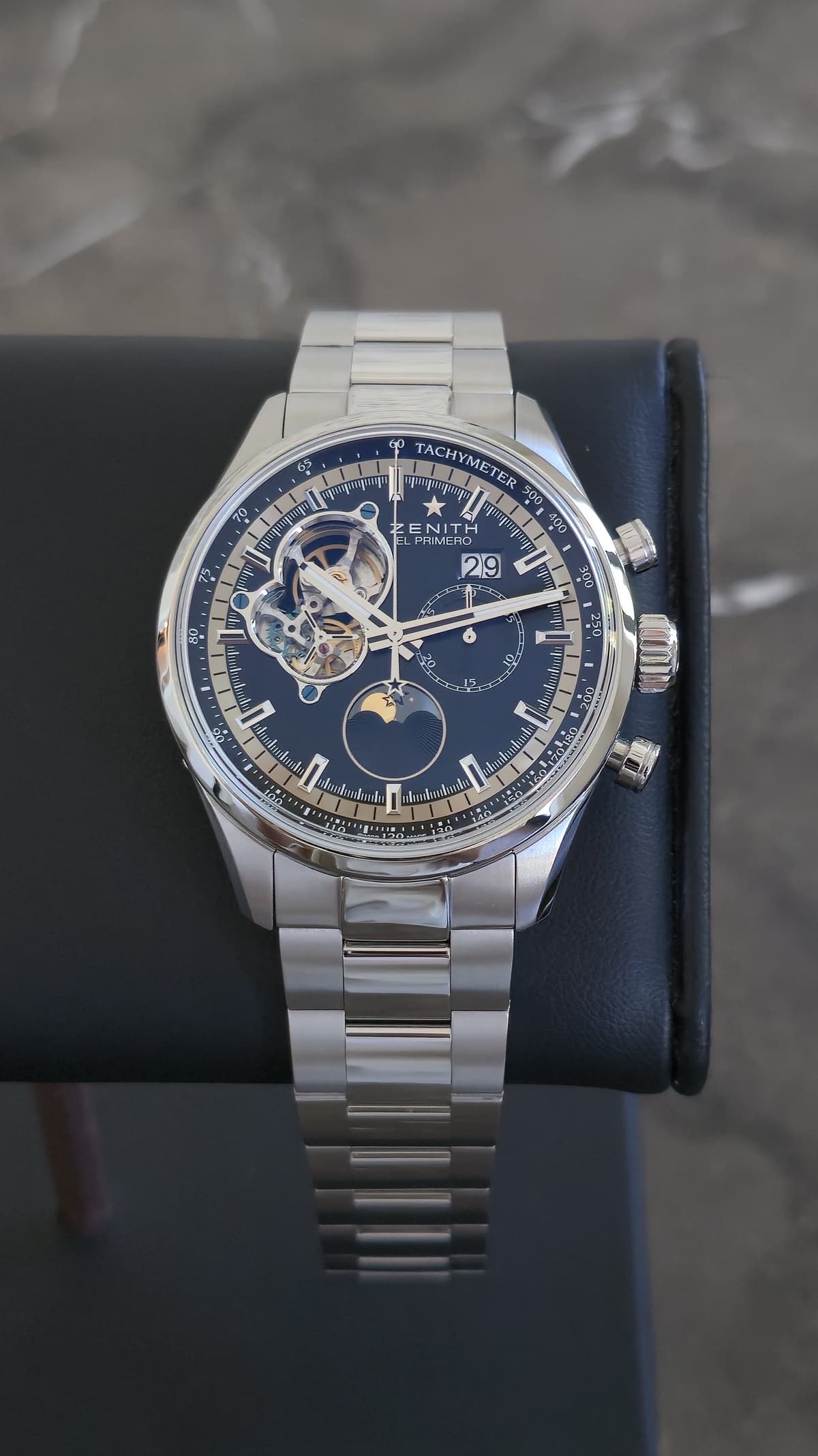 FS:  Zenith El Primero Chronomaster Open Grande Date 03.2160.4047/21.M2160, Complete