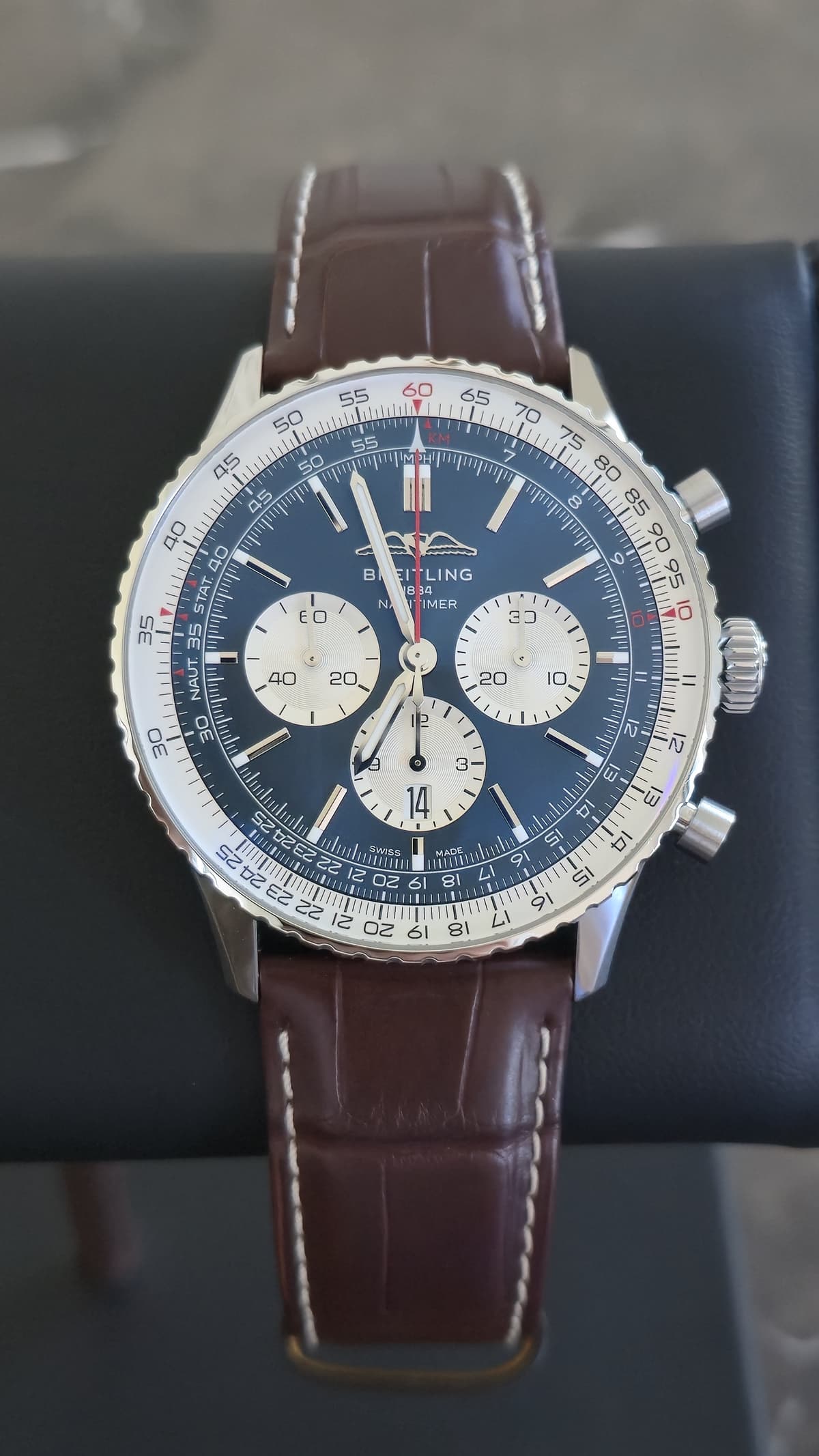 FS:  Breitling Navitimer B01 Chronograph 46 Blue AB0137211C1A1, Complete