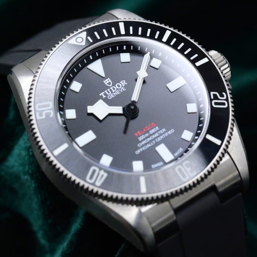 FSOT: 2025 Tudor Pelagos Black Dial Black Bezel Black Rubber Strap Titanium 39mm MINT CONDITION COMPLETE SET 25407N