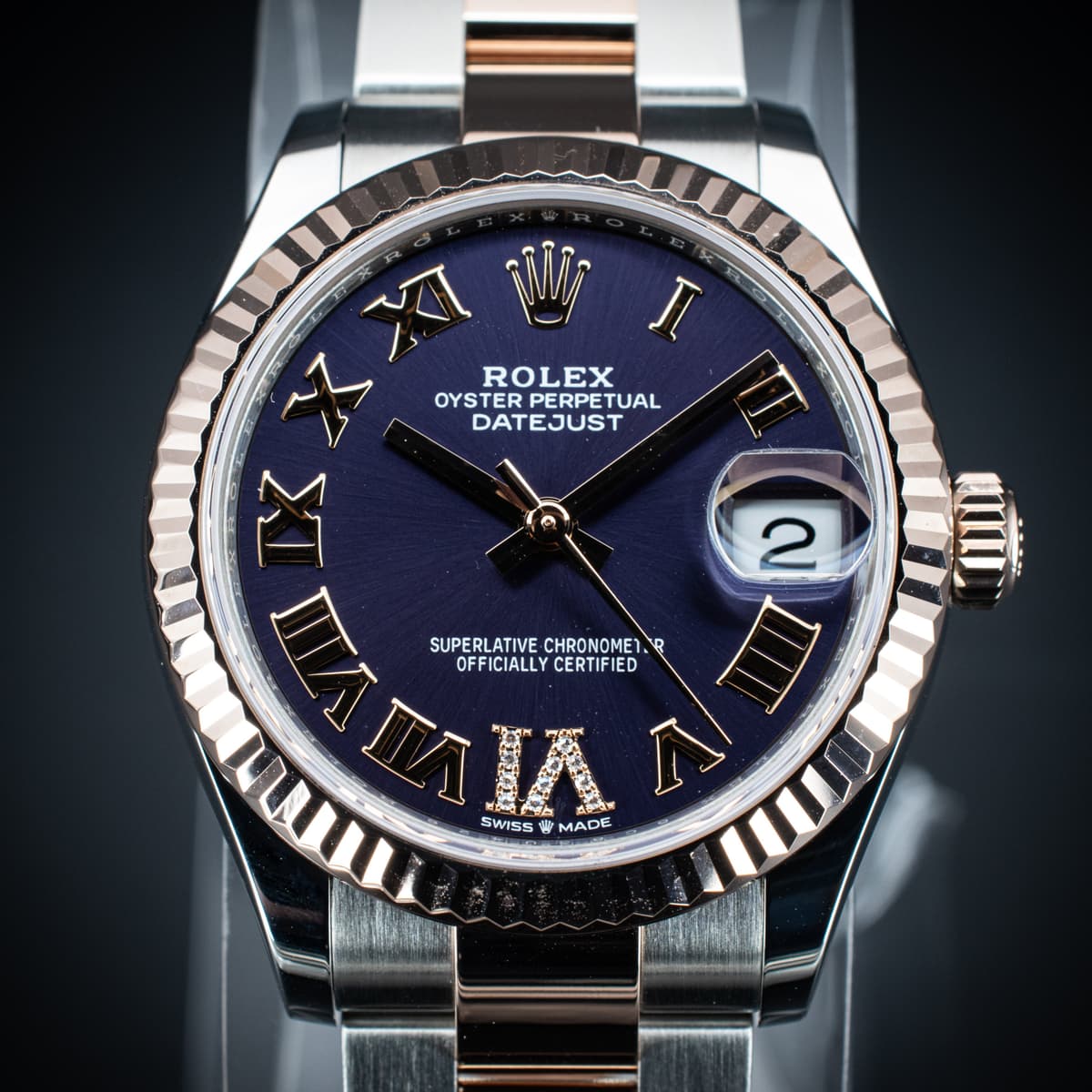 Rolex Datejust 31mm Aubergine Pave Dial, Ref. 278271 w/ B&P