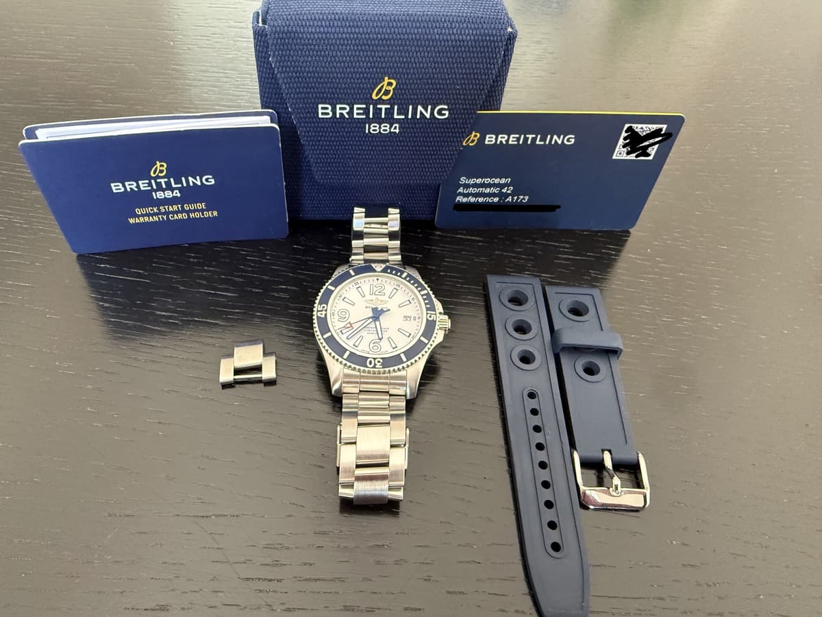 [WTS] Breitling SuperOcean A17366, 42mm: White Dial + EXTRAS!!