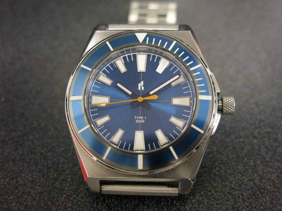 Rogue Horology Type One Blue dial with upgraded bracelet and carry case