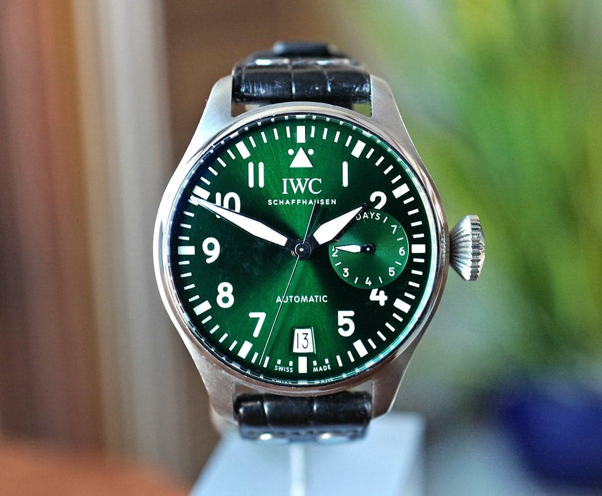 IWC Big Pilot Automatic 7 Days Mvmt Green Dial Steel 46mm Watch Ref. IW501015