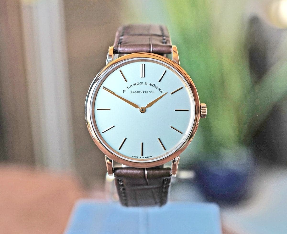 A. Lange & Sohne Saxonia Thin Silver Dial Pink Gold 37mm Watch