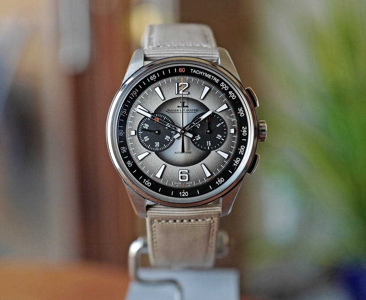 Jaeger LeCoultre Polaris Chronograph Grey Sunburst Opaline Dial 42mm Watch