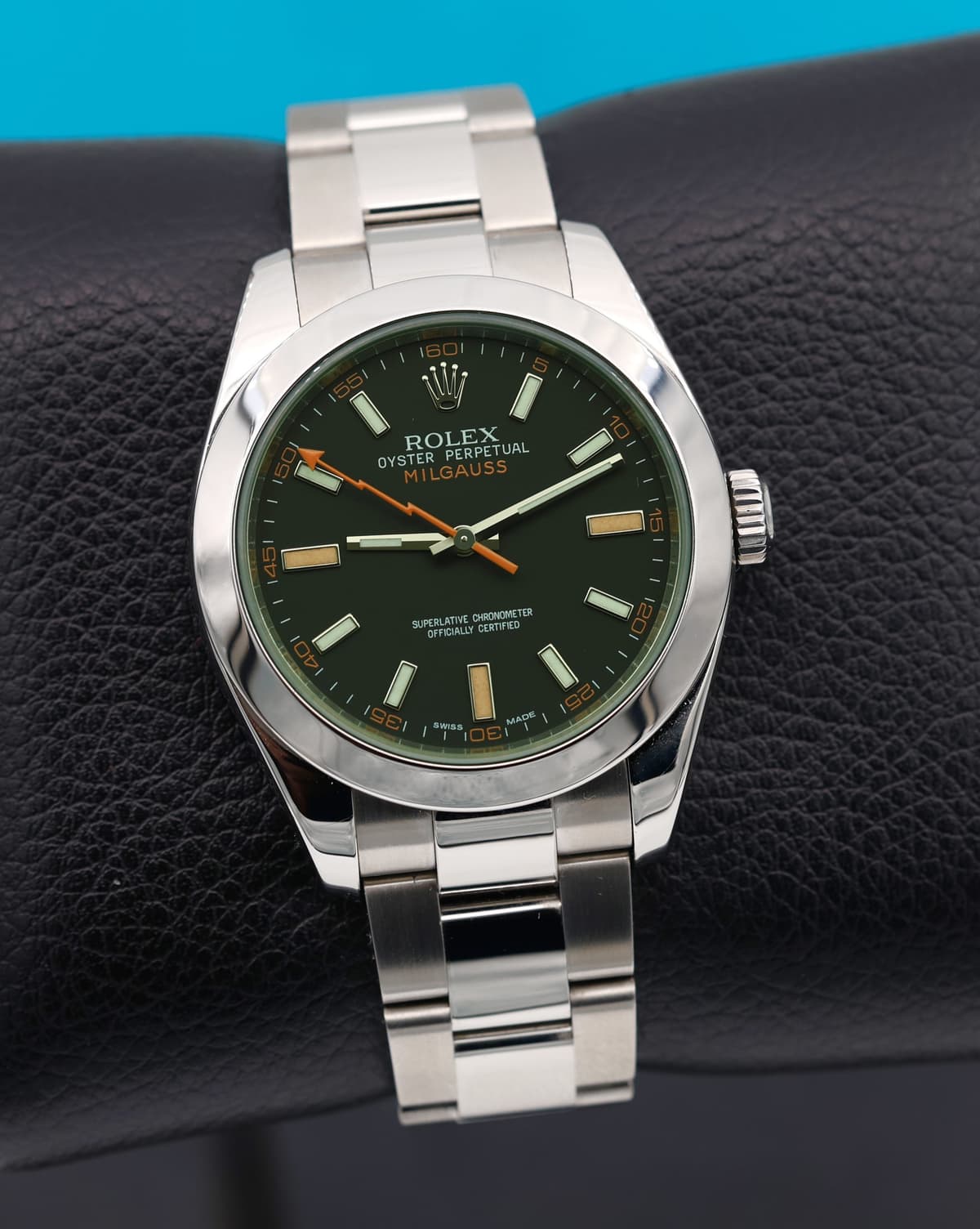 Rolex Milgauss. Green Crystal. 116400GV