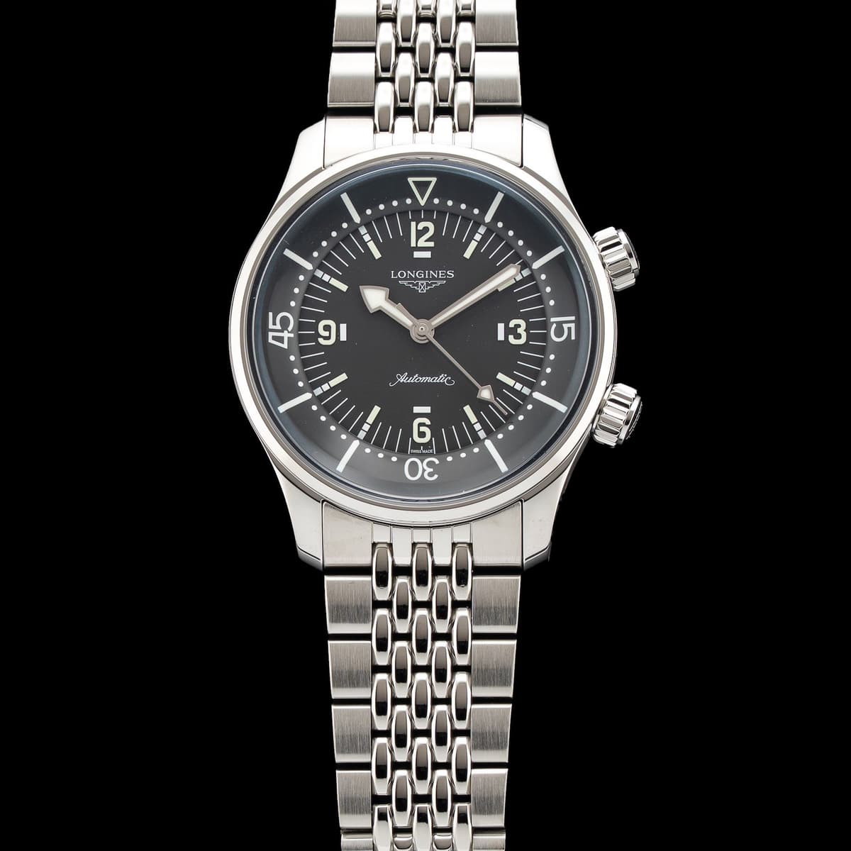 FS: Longines L3.764.4.99.6 Legend Diver Grey Dial on Bracelet