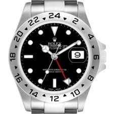 Rolex Explorer II Black Dial Steel Mens Watch 16570