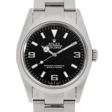 ROLEX Explorer I 114270 black F Number second hand mens