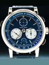 A. Lange & Söhne Saxonia Triple Split Pink Rose Gold 43.2mm Blue Dial LSLS4244AK