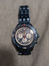 Dark blue chronograph watch #QYAXOM