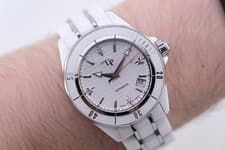 Lucien Piccard 36mm Ceramic Diamond Dial Swiss Automatic Ladies Watch MINT 6.7”