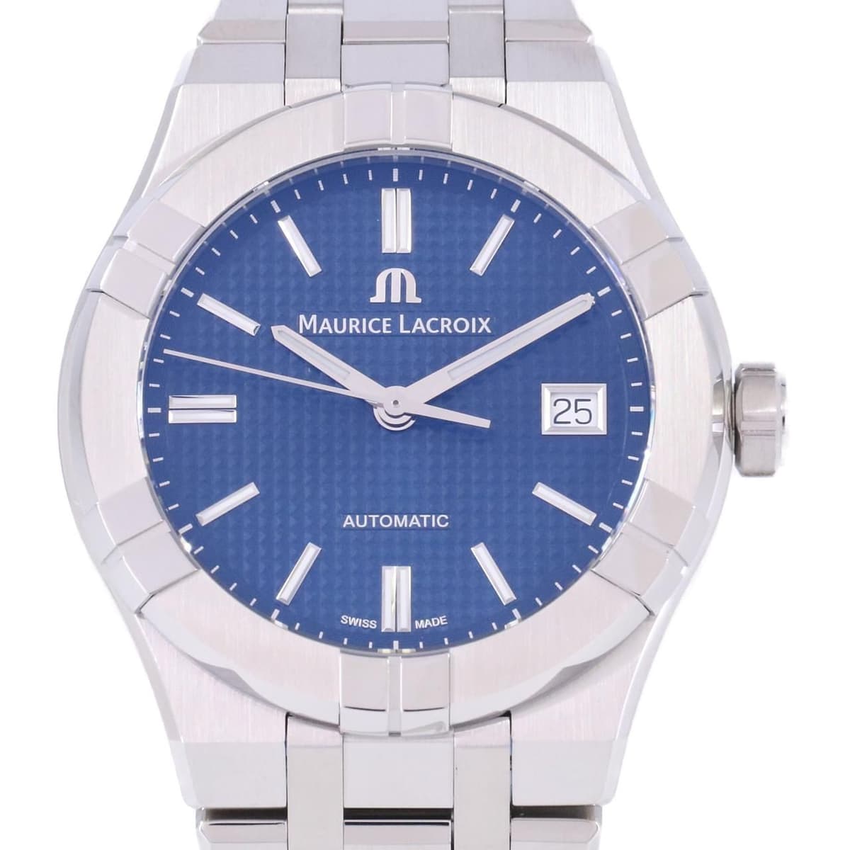 Maurice Lacroix Aikon Auto 39mm Blue AI6007-SS002-430-1 Authentic Luxury Watch