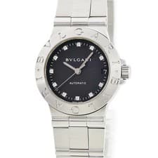 BVLGARI Diagono Sports LCV29S Genuine 11P Diamond Black Date Automatic
