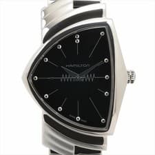 Used Hamilton Ventura H24411232 SS QZ Black Dial Wrist Watch