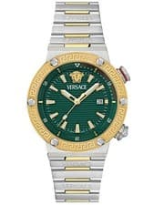 Versace Greca Logo Quartz Green Dial Men Watch VE8G00524
