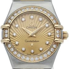 OMEGA Constellation Mini 22.5mm Diamond Bezel 12P Diamond 160th Anniversary ...