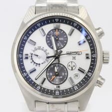 SEIKO PROSPEX Chronograph SBED009 White Men's Watch unused From japan