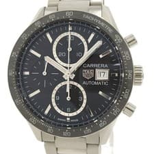 TAG HEUER Carrera Caliber 16 Automatic SS Black Dial CV201AJ from JAPAN