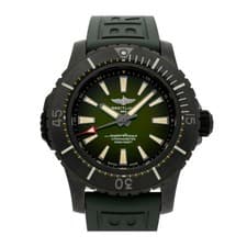 Breitling Superocean Titanium Auto 48mm Green Dial Rubber Strap V17369241L1S2
