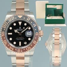 2023 MINT Rolex GMT Master II Root Beer Two Tone Rose Gold 126711 CHNR Watch Box