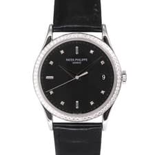 Patek Philippe Calatrava 5297G-001 38mm K18WG Black Dial Automatic Box #KN021