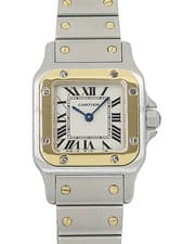 Cartier Santos Garbe SM W20012C4 H34xW23mm Ivory Dial Stainless Box Card #T118